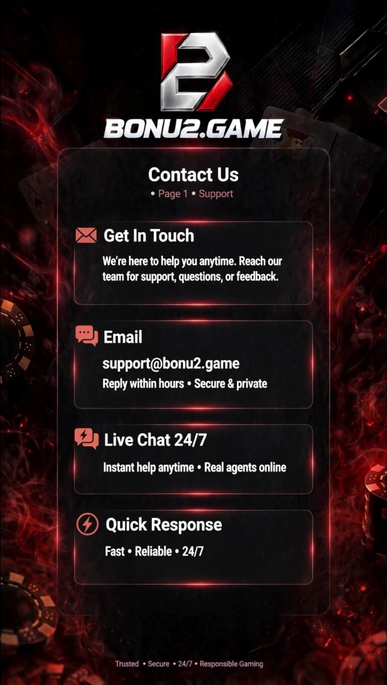 Bonu2 Contact Us Game